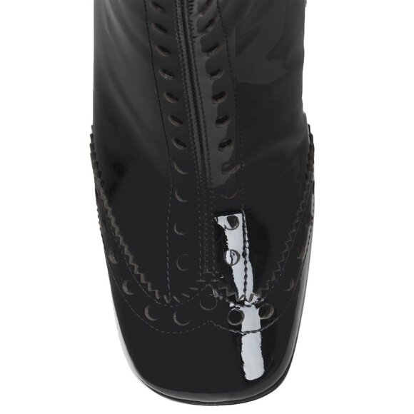 Brand New Chloe Perry 95 Patent Leather Square Toe Ankle Boots - Picture 7 of 13